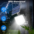 2 Pack 318 3 IP65 Peasur Solar Motion Lights Outdoor, LED Solar Security Light with Modes, Waterproof Powered Flood