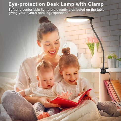 3 3000-6000K 10 8W 40 LiFMIRA Clip on Lamp USB Reading Light Color Modes and Brightness LED Flexible Gooseneck Desk