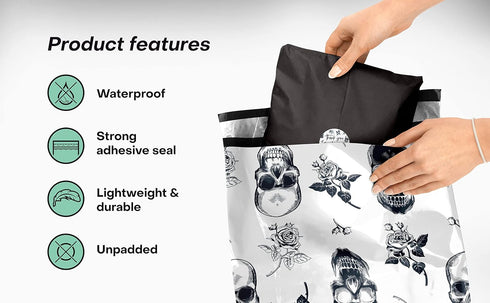 Package Mint Poly Mailers, 10 x 13, 100 Pack, Waterproof & Tear Resistant Mailing Envelopes for Small Business