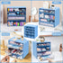9 4 Desk Storage Organizer with Drawers, Tiers Stackable Desktop Craft Storage Drawers, Clear Storage Box Caddy