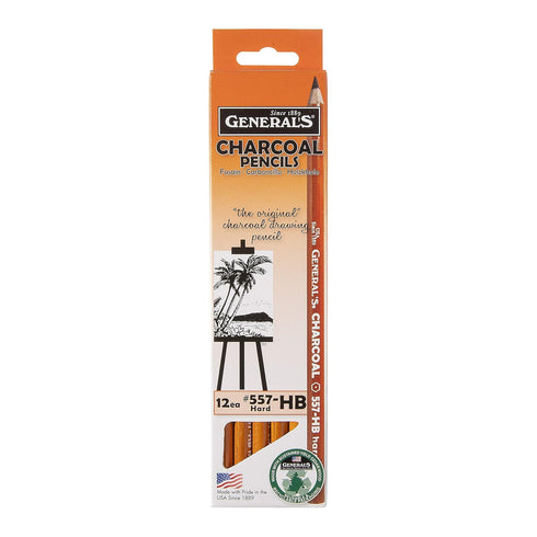 General Charcoal Pencil, 557-Hb, Box of 12