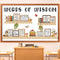 Qilery Bookshelf Bulletin Board Set, Motivational Words of Wisdom Cutouts for Classroom