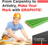 GRAPHITE Hard Lead Carpenter Pencil #2, Industrial Pencil for Wood Working Tools Marking - Pack of 12 PCS