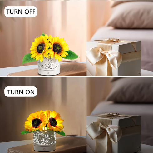 Sunflower Lamp Gifts for Women, Night Light Flower Lamp Decor for Bedroom Office Weeding Bar, Valentine's Mothers Day