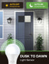 Bulb, 5000K, A19 13W(100 1200LM, 2 Pack Dusk to Dawn Sensor LED Outdoor Light Daylight White Watt Equivalent) Bright