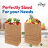 57# 12 7 17 Inches, 50-Count, 1/6 DURO Brown Paper Grocery Bags Heavy-Duty, x x Large Brown Paper Bags for Grocery