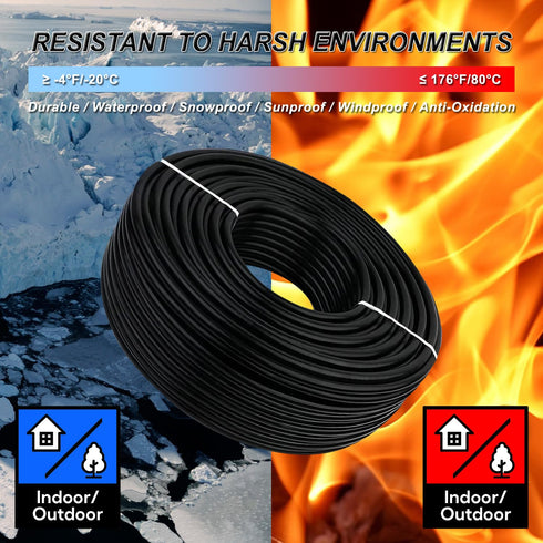 UL2464 10FT 18 Gauge 4 Conductor Electrical Wire, Tinned Oxygen Free Copper for Low Voltage