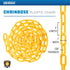 US Weight (Made in USA) 2" x 10' Yellow Plastic Safety Chain with SunShield UV Resistant Technology