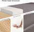 KJEKT 1.2x20x12 50D Window Seat Cushion Teddy Plush White Firm Foam Insert Non-Slip & Durable.Easy Clean for Storage