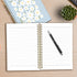 Boho Retro Daisy Floral Spiral Notebook, College Ruled, 5.5×8.3 Inches, Hard Cover Journal for Women