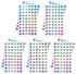 1-300 Number Stickers: 10 Sheets Self Adhesive Label Stickers, Waterproof Round Stickers, Reflective Laser Number