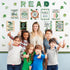 Hedeey 45 PCS Reading Bulletin Board Set - Eucalyptus Classroom Decorations with Motivational Positive Sayings Posters