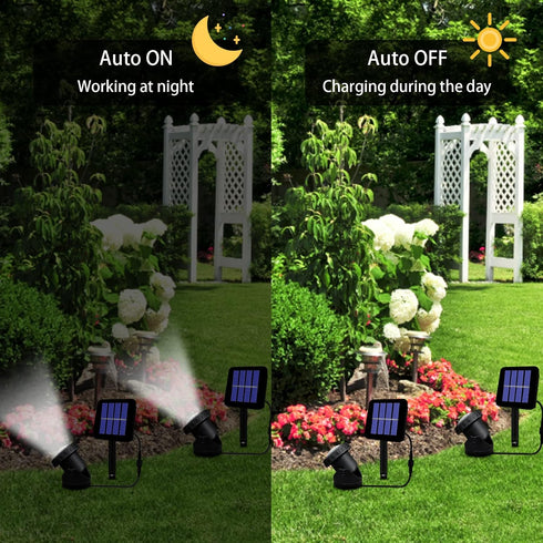 Solar Spot Lights Outdoor, LED Waterproof Pond Light, Adjustable Angle, Auto On/Off, 1 Pack
