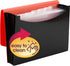 Smead Poly Expanding File, 6 Dividers, Flap and Cord Closure, Letter Size, Wave Pattern Red/Black