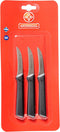 Mundial SC0541-3 Paring Knife Collection, 3-Inch Peeling/Tourne Knife Set of 3, Black