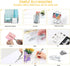 Silver Desk Organizers and Accessories Set, Stapler, Pen Holder, Phone Holder, and Office Supplies