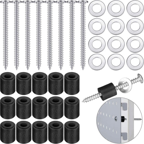Pegboard Spacers Mounting Kit, Magnetic Pegboard with Screws, Spacers, Washers for 1/8-Inch and 1/4-Inch