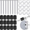Pegboard Spacers Mounting Kit, Magnetic Pegboard with Screws, Spacers, Washers for 1/8-Inch and 1/4-Inch