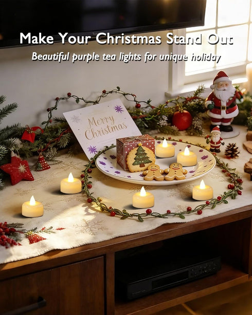 12/24/50/100/150Pack Raycare Battery Operated Tea Lights Candles, Long Lasting Fake Candles, Flameless LED Tea Lights