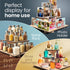 Store DS THE DISPLAY Corner Natural Wooden Tiered Display Stand for Vendor Events, Display Shelves for Craft Shows