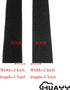 Huayueyun HUAYY 2 Inches Width 5 Yards Length Sew on Hook and Loop Style Non-Adhesive Nylon Strips Fabric, Black