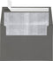 LUXPaper A4 Foil Lined Invitation Envelopes | Smoke w/Silver LUX Lining | 4 1/4" x 6 1/4" | Peel & Press | 80lb. Text |