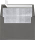 LUXPaper A4 Foil Lined Invitation Envelopes | Smoke w/Silver LUX Lining | 4 1/4" x 6 1/4" | Peel & Press | 80lb. Text |