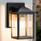 MATAMEYE Outdoor Wall Lantern, Exterior Waterproof Wall Sconce Light Fixture, Black Front
