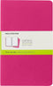 Moleskine Cahier Journal, Soft Cover, Large (5" x 8.25"), Plain/Blank, Kinetic Pink, 80 Pages (Set of 3)