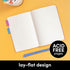 PAPERAGE Lined Journal Notebook, Black, 252 Pages, Medium 5.7 x 8 inches, 100 GSM Thick Paper, Hardcover