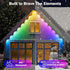 NovaFloat 148FT 54LEDs IP67 RGB Permanent Outdoor Lights, Control, Waterproof Under Eave Lighting with Remote, DIY