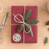 Ivory Holiday Floral Happy Holidays Stickers, 1000 White Wreath Christmas Labels Roll, 1.5" Round Seals