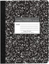 Roaring Spring Composition Notebook - Wide Ruled, 50 Sheets, Black Marble Covers, Made in USA