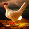 BooLai Upgraded 3D Resin Chicken Egg Night Light with USB, Lifelike LED Egg
