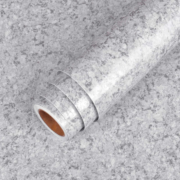 LACHEERY Faux Granite Contact Paper, Waterproof Self Adhesive Wallpaper for Kitchen Countertops, Grey 15.8"x80"