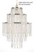 3 12.6 inches, Waneway Large Tiers Beads Pendant Shade, Ceiling Chandelier Lampshade with Acrylic Jewel Droplets