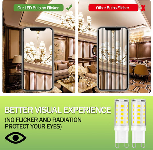 G9 Bulbs, 3W, 300Lm 30W Bulbs Bulbs, Dimmable (Pack 5) (3000K Led Light Halogen Equivalent, Energy Saving Led