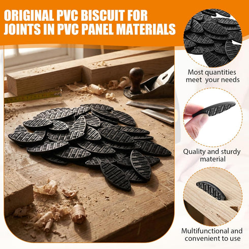 ArtisanWonders 50 Biscuit Joiner Attachment with Self-Clamping Plates - Pcs Plastic Joining Biscuits for Strong Wood