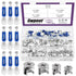 Swpeet 100Pcs 4 Sizes 3 in 1 Furniture Connecting Cam Lock Eccentric Wheels with Blue Dowel Pre-Inserted Bolts