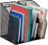 Mind Reader Vertical File Storage Set of 2, Metal Mesh Desktop Organizer, 6.25" L x 10" W x 12.5" H, Black