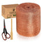 Copper Mesh Rodent Control Kit, 5 Inch x 35ft Rustproof Copper Wool Blend, DIY Hole Filler with Precision Scissors and