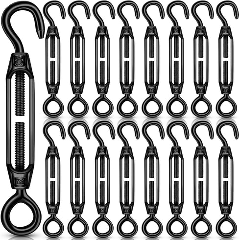 Chumia 16 Pcs M6/5/4 Turnbuckle Hook and Eye 304 Stainless Steel Heavy