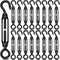 Chumia 16 Pcs M6/5/4 Turnbuckle Hook and Eye 304 Stainless Steel Heavy