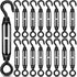 Chumia 16 Pcs M6/5/4 Turnbuckle Hook and Eye 304 Stainless Steel Heavy