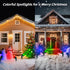 120V 2700K 3 IP67 (2 Pack, Spotlight Outdoor Plug-in, Warm White LED Landscape Spot Lights with RGB Lenses for Yard