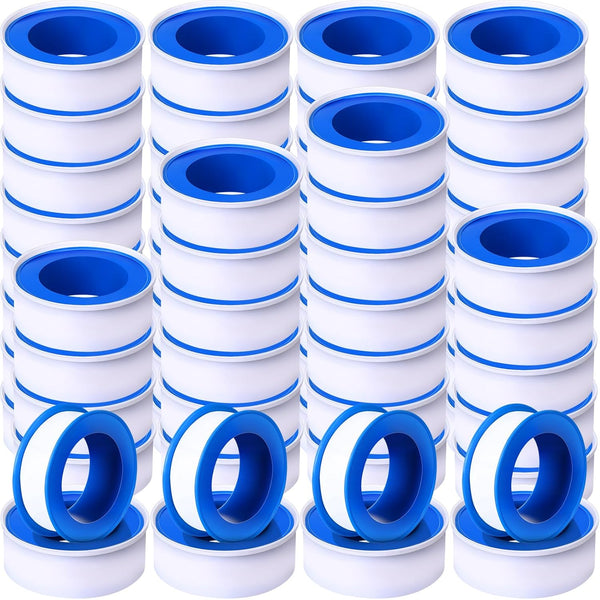 100 Rolls PTFE Tape, 1/2 x 520 Inches, Waterproof Sealant Plumbing Tape for Water Pipe Sealing (Dark Blue)