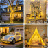 2 Pack 66ft 200 JMEXSUSS Battery Operated String Lights Outdoor Indoor, Total LED Fairy String Lights with Remote, Warm