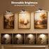 Kandicyar 6Pcs Dimmable 3 Picture Lights for Wall Battery Operated, Magnetic Led Painting Light with Remote and Timer