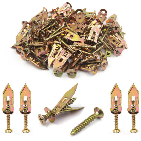 ISPINNER 140pcs Self Drilling Drywall Anchors with Screws Kit, 12x30mm, Hangs up to 66 lbs, No Drill Required