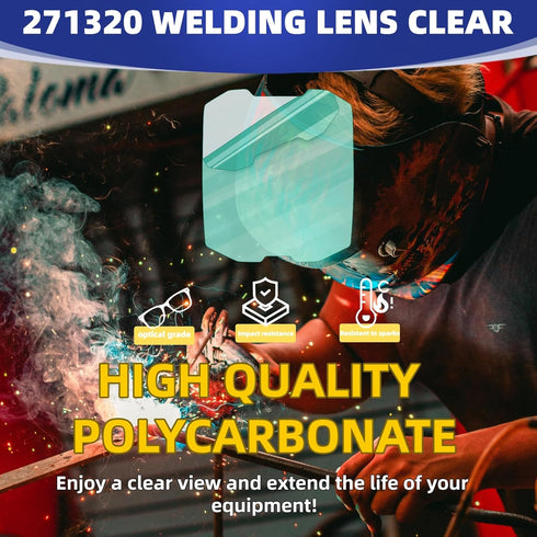 WZKO 271320 10pcs clear cover lenses for welding helmet Premium Welding Helmet Lens Protector, Clear Front Cover Lens